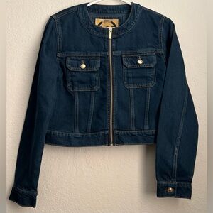 Michael Kors Women's full-zip blue denim Jacket, size M